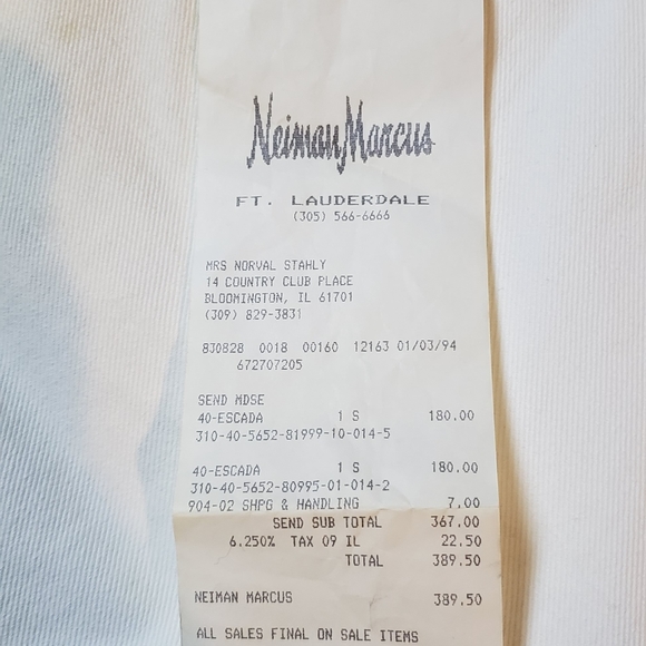 Vintage Escada White Jeans - Picture 6 of 13